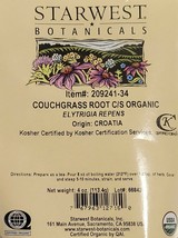 Starwest Botanicals Organic Couchgrass Root C/S - 4 oz USDA Organic For Tea - $10.99