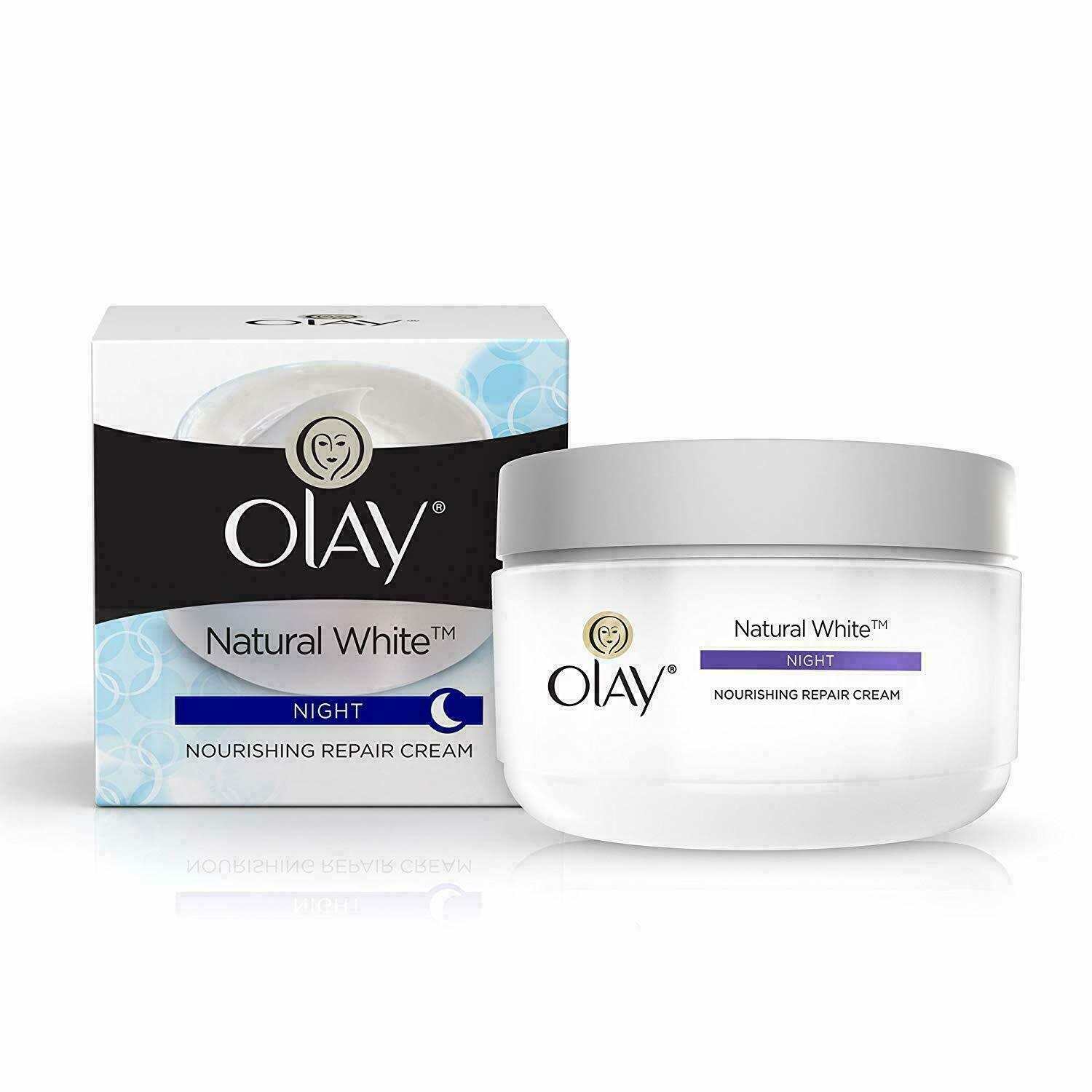 Olay natural white night nutritious restorative cream 50g free shipping for...