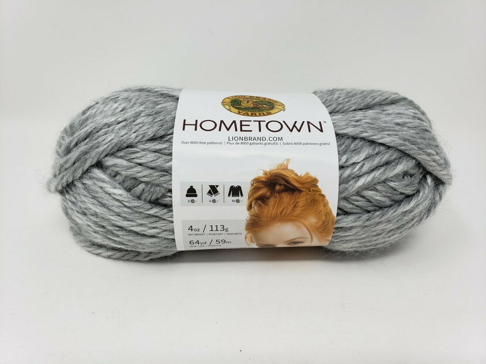 Primary image for Lion Brand Hometown Yarn Skein - New - Springfield Silver