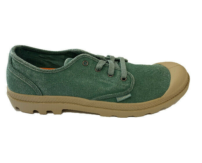 Palladium Mens 02351-324-M Pampa Oxford Comfort Shoes Granite Green UK 12