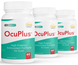 3 Pack OcuPlus, fórmula antioxidante de alta potencia para ojos-60 Cápsu... - $98.99