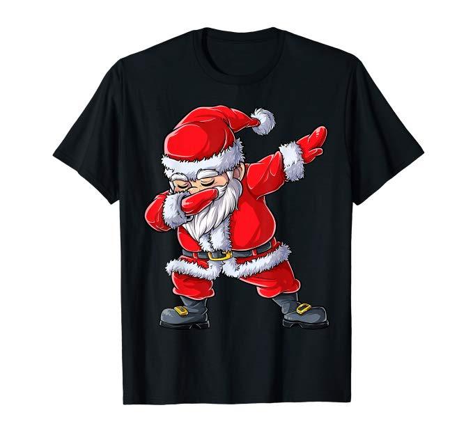 Ugly christmas sweater-Dabbing Santa Claus Christmas Xmas Long Sleeve S3