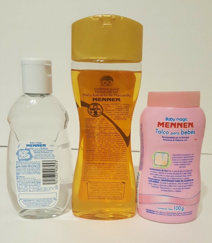 3pk Mennen baby magic talco 100g/Aceite 200ml/Shampoo 200ml para bebés
