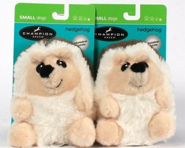 2 Count Champion Breed Hedgehog Plush Small Dogs Toy With Squeaker Inside 