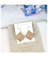 Kendra Scott Kirsten Gold Rose Gold Filigree Statement Earrings NWT - $73.76