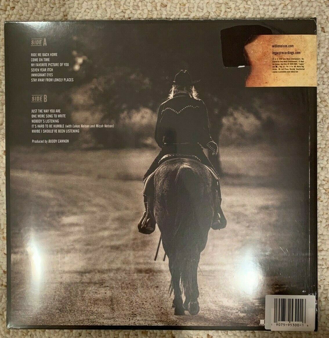 Willie Nelson Ride Me Back Home Exclusive Edition Gold Vinyl LP Records