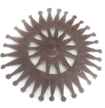 Signed Ja, Nac, B. Handmade Recycled Metal "SUN FACE" Sculpture Haitian Art  Wal - $89.99