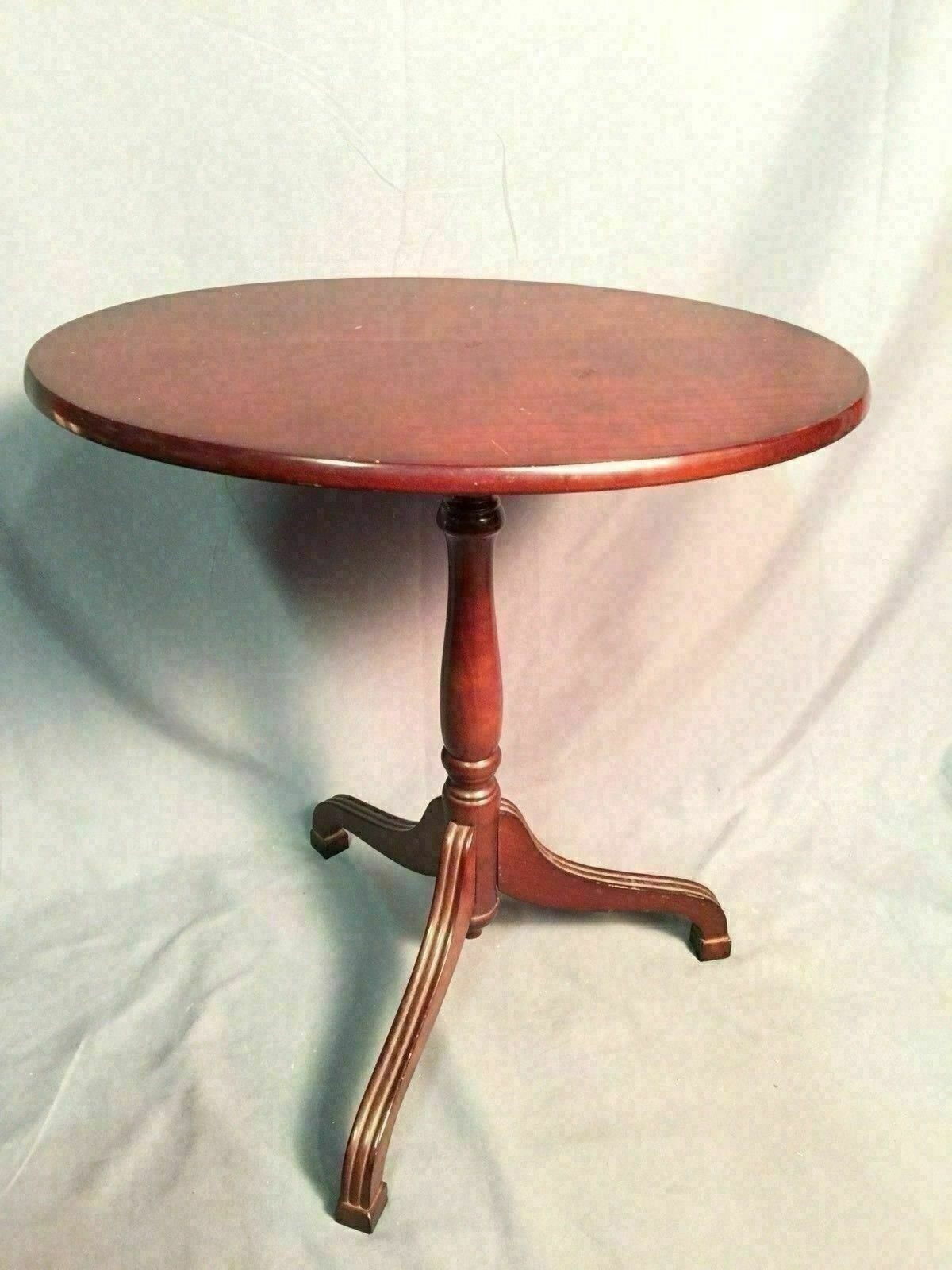 Bombay Company Vintage Cherry Three Leg Tilt Top Oval Table Accent Side