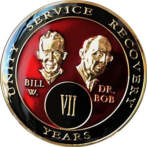 7 Year Founders Red Tri-Plate AA Medallion Bill & Bob Chip VII