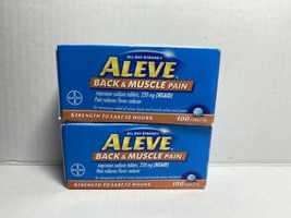Aleve Back Muscle Pain Reliever Tablets NSAID  220 mg 100 ct 2 Boxes EXP 9/23 - $19.79