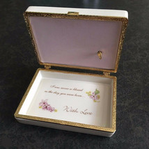 Dear Granddaughter: To Granddaughter with Love Heirloom Porcelain Music Box image 1