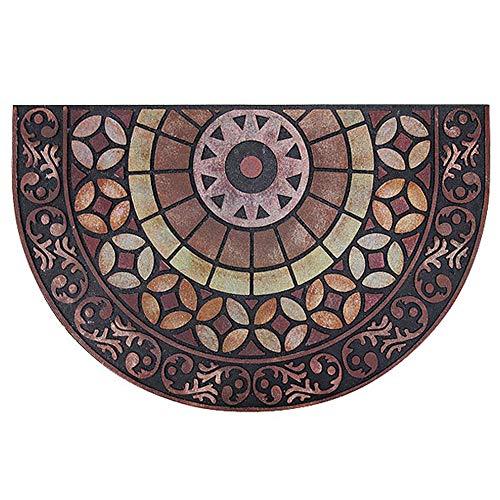 Antique Half Circle Semicircle Print Door Mats Entryway Rug Mat Decor