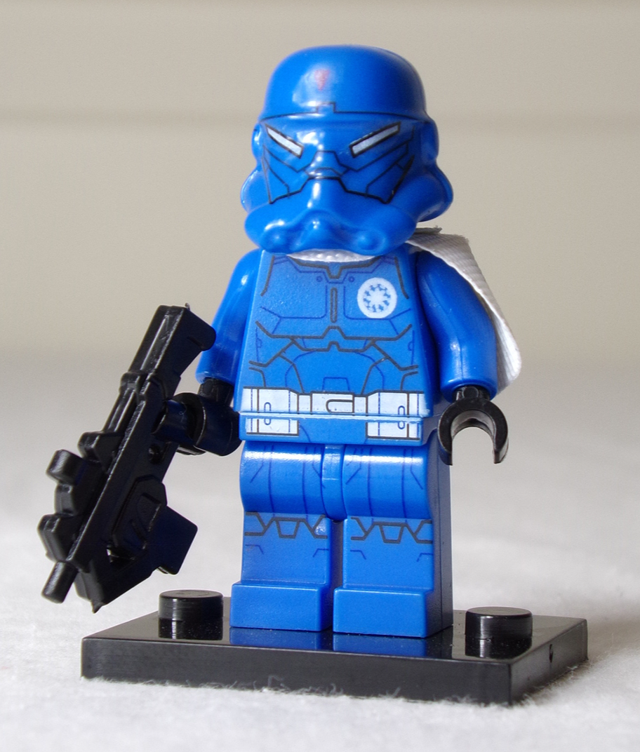 BLUE SPECIAL FORCES Clone Stormtrooper Star Wars Minifigure +Stand FAST SHIPPING