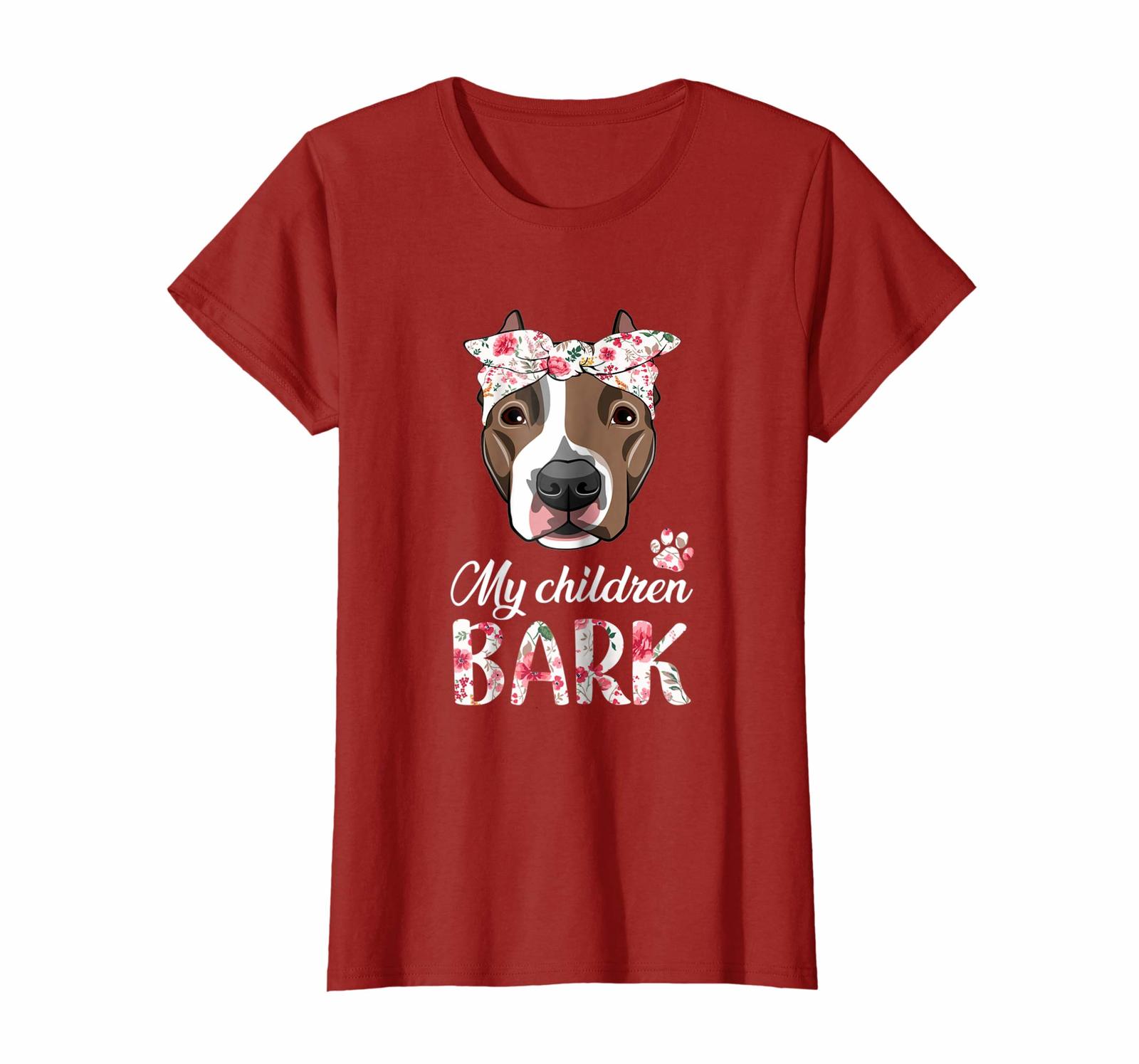Dog Fashion - My Children BARK Dog Mom Staffordshire Terrier Bandana Shirt Wowen