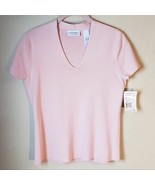 Villager Career Essential Pink Mist Pullover Sweater Top Size Medium NWT - $21.47