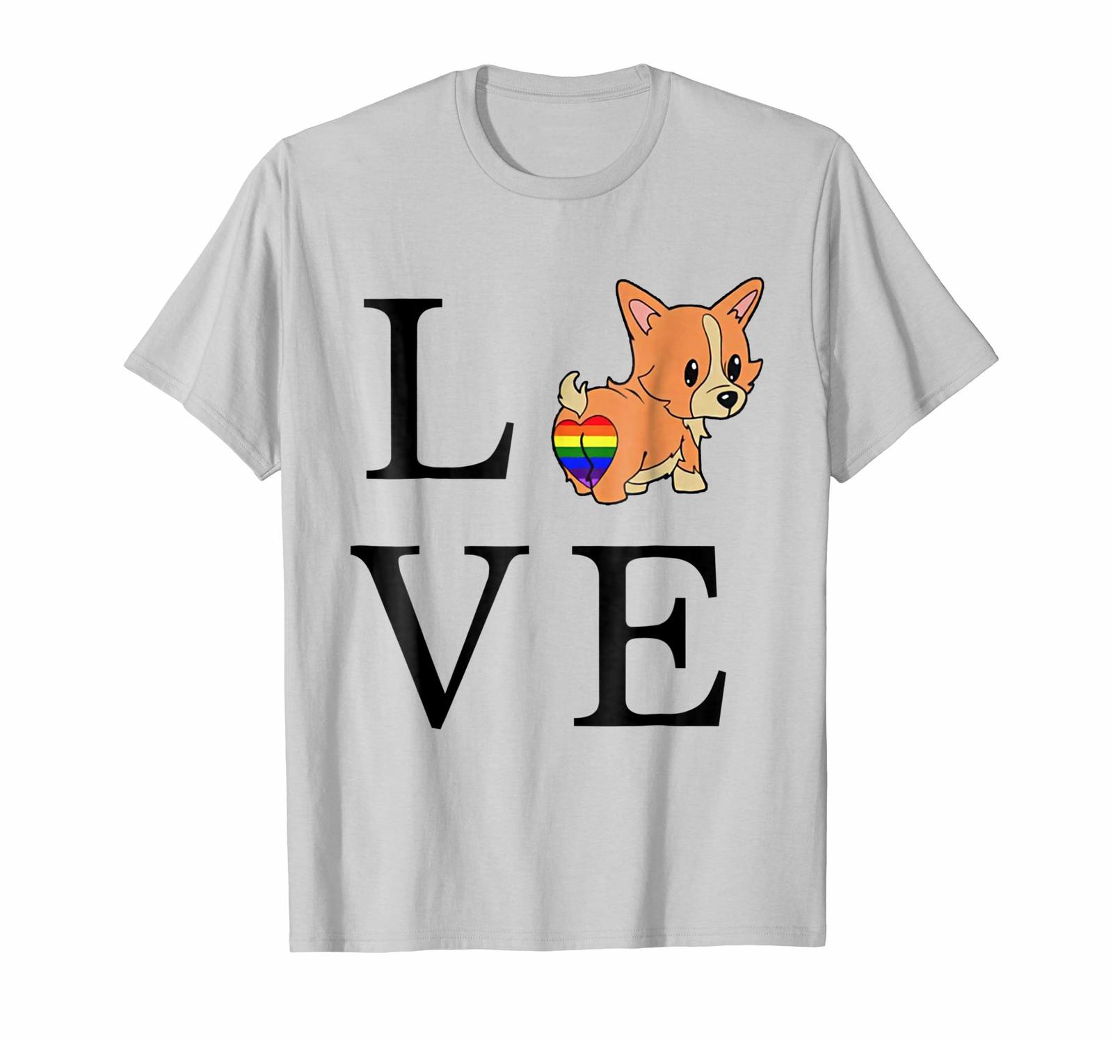 Dog Fashion - Love LGBT Pride Corgi Lover Gift Funny Dog shirt Gay Les ...