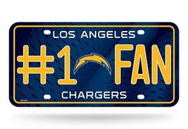Los Angeles Chargers #1 Fan Metal Embossed License Plate - $14.84