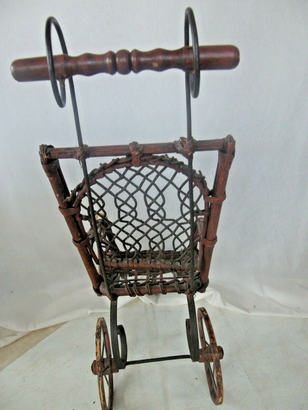 antique doll stroller metal