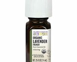 Aura Cacia 100% Pure French Lavender Essential Oil Certified Organic .25 Fl Oz