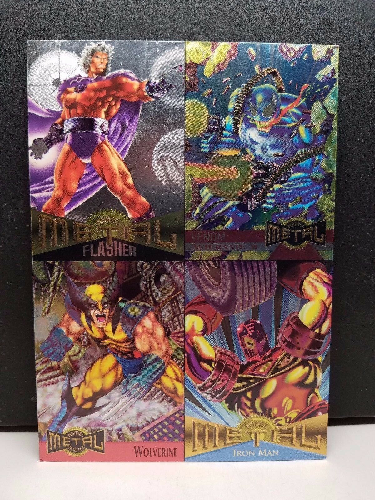 Marvel Metal 1995 Inaugural Edition Uncut Promo Sheet Trading Card Singles