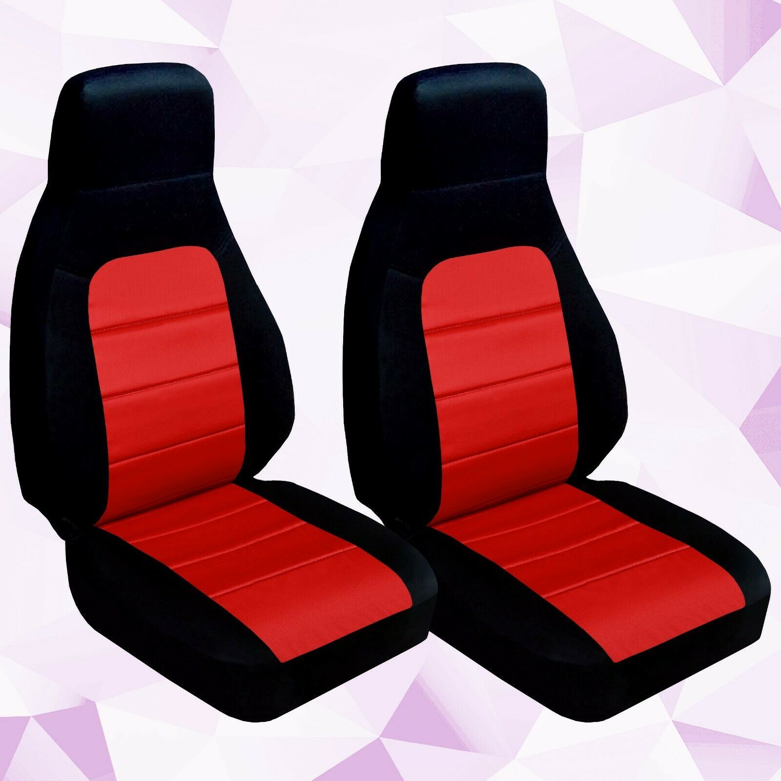 Front set car seat covers fits MAZDA MIATA 1990-2012   black and red