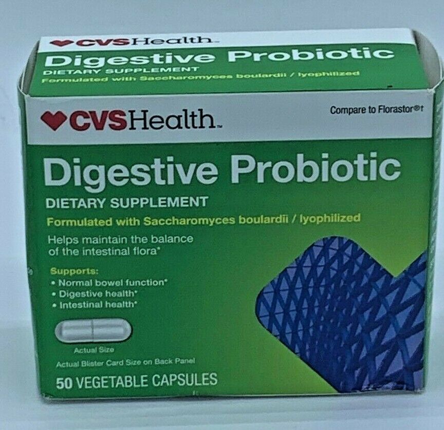 Cvs Digestive Probiotic 50 vegetable Capsules EXP 11/19 Vitamins