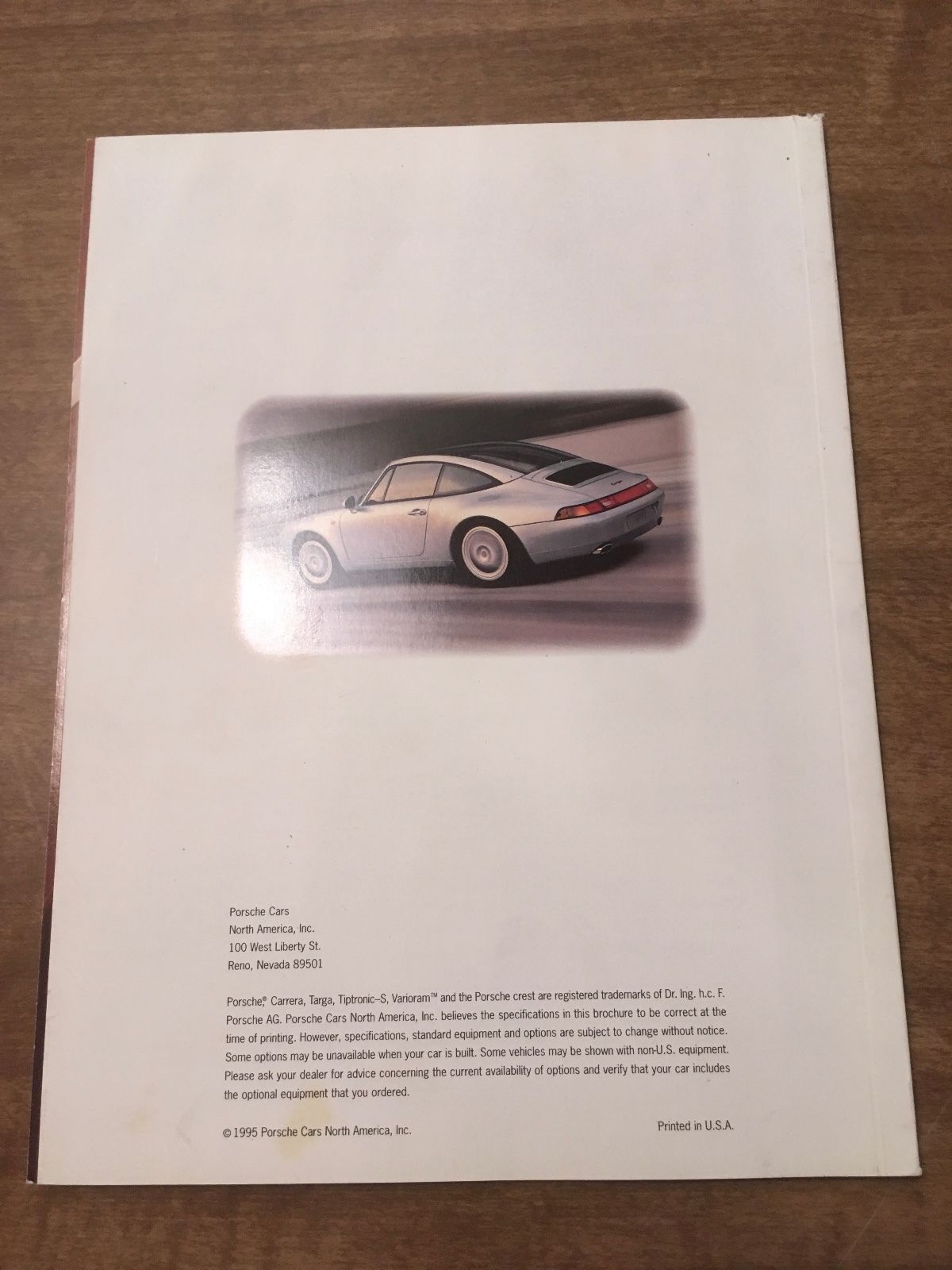 1995 Porsche 911 Carrera /& 911 Turbo Showroom Advertising Brochure