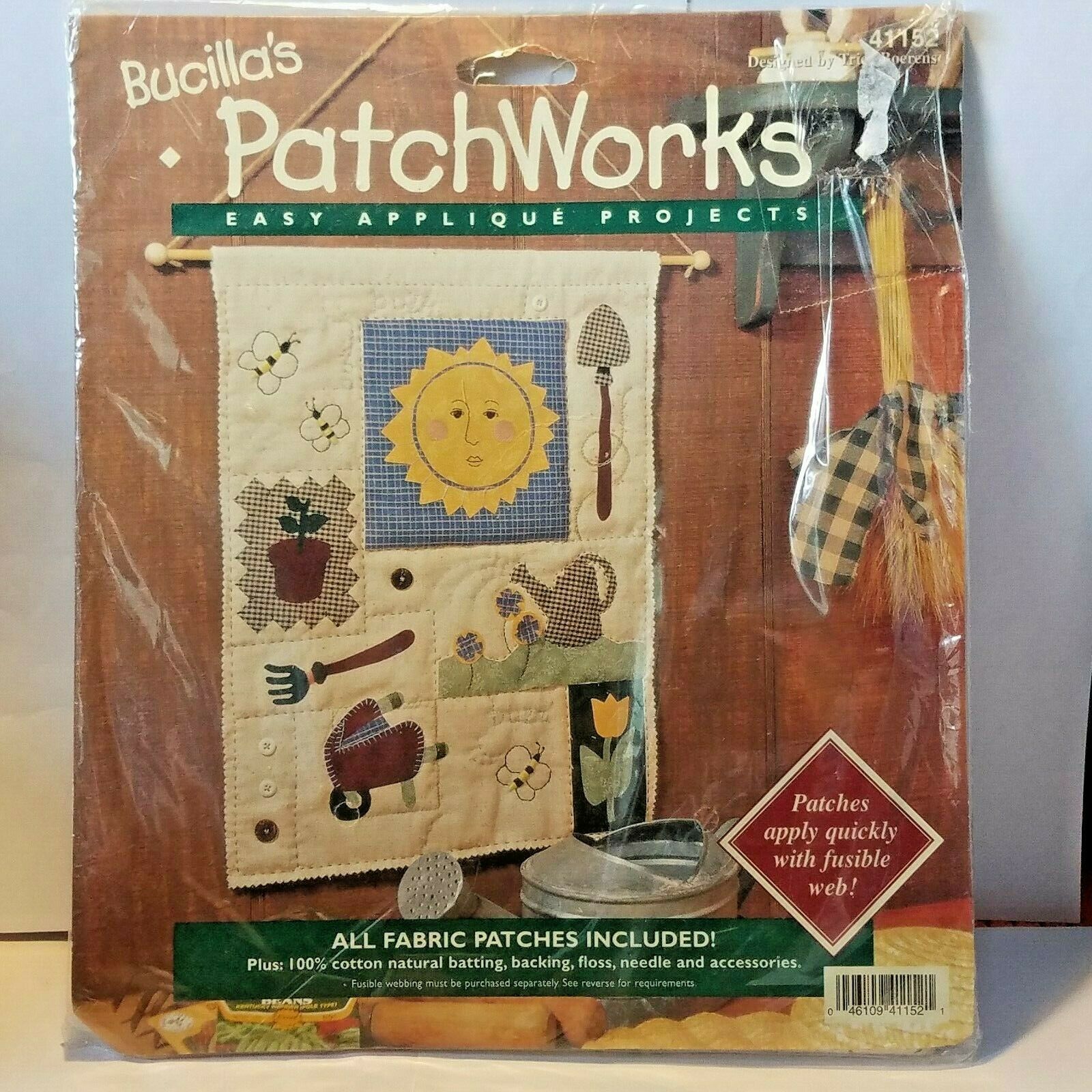 Bucilla Patchworks Easy Applique Garden Sampler Kit #41152 13" x 16"  - $9.46