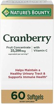 Nature&#39;s Bounty Cranberry + Vitamin C Urinary &amp; Immune 25200mg 60 Rapid ... - $19.49