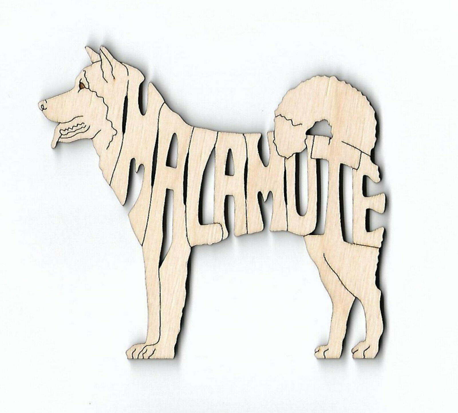 Alaskan Malamute Dog laser cut wood Magnet