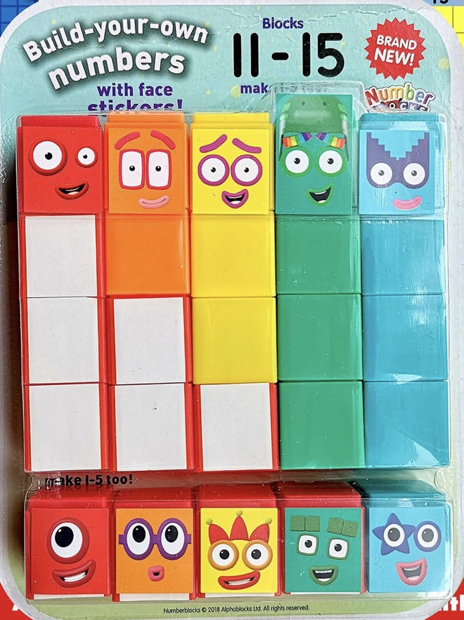 Numberblocks 11-15 Learning aid or Cake decorating - Educational