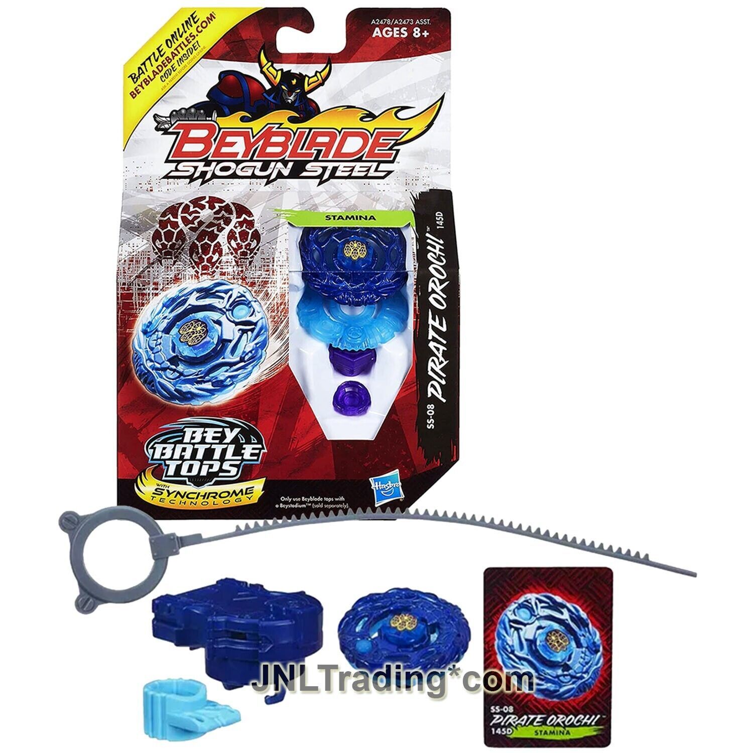 Yr 2012 Beyblade Shogun Steel Battle Tops 145d Ss 08 Pirate Orochi With Launcher Action Figures 3593