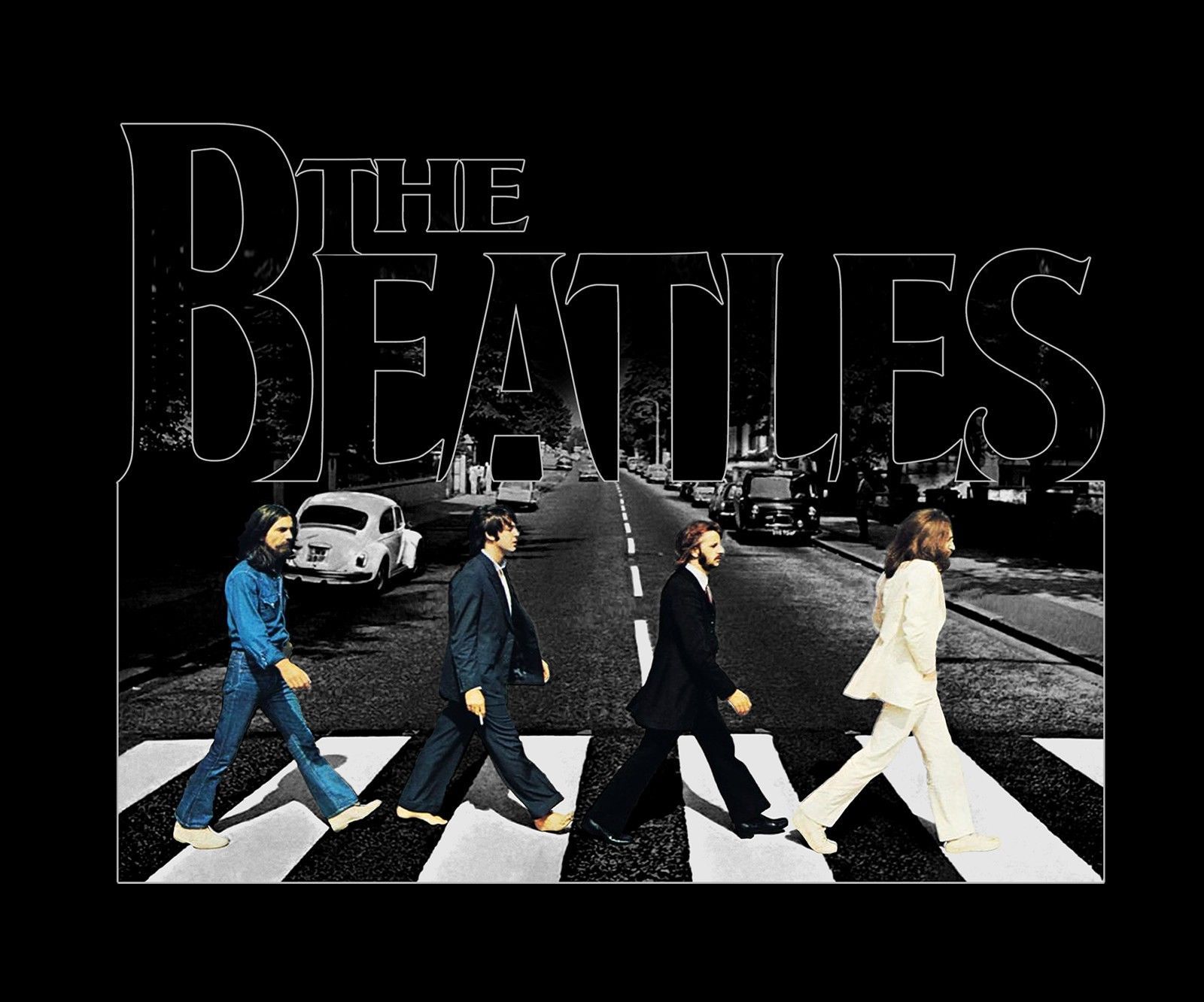 The Beatles Abbey Road Crosswalk Image Men's T-Shirts Sizes (S thru 4XL)