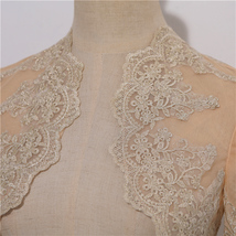 Long Sleeve Wedding Lace Cover Ups Retro Style Lace Bridal Boleros, white, plus image 9