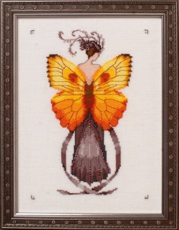 COMPLETE XSTITCH MATERIALS /"MISS COLUMBIAN NYMPHALID NC242/" by Nora Corbett