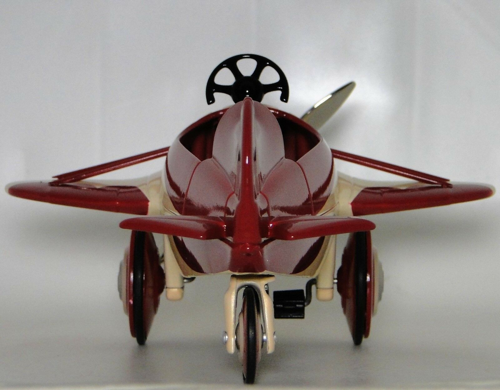 Plane Pedal Car Red WW1 Vintage Airplane Metal Collector Model>>Length