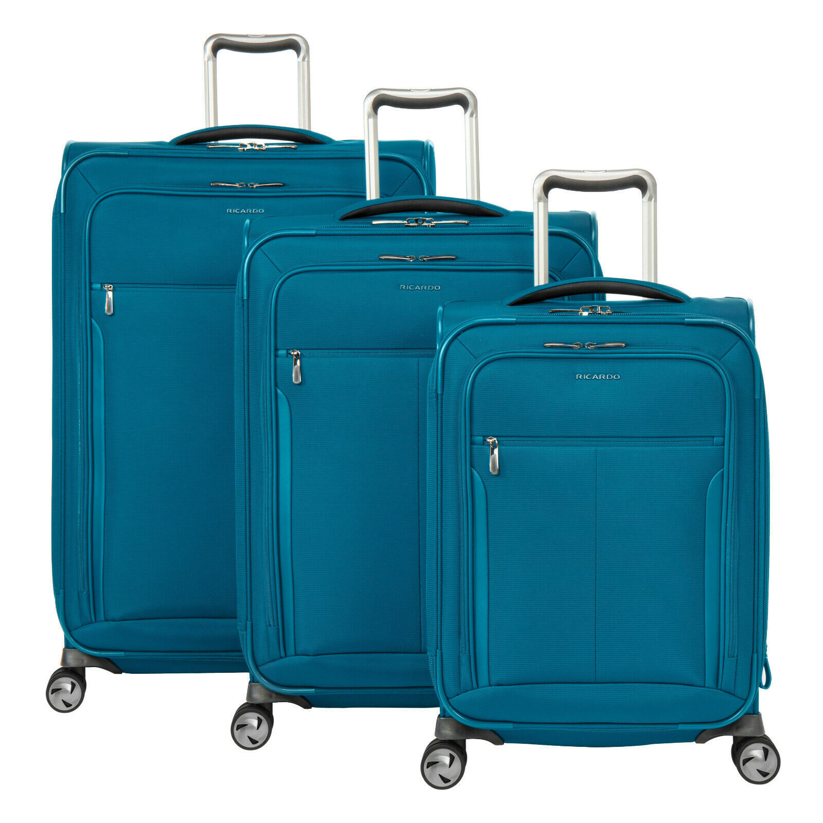 Ricardo Seahaven 2.0 Softside 3-Piece Luggage Set Rich Teal w/ Free Travel Kit