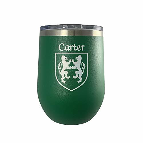 Carter Irish Coat of Arms Stemless Wine Travel Tumbler