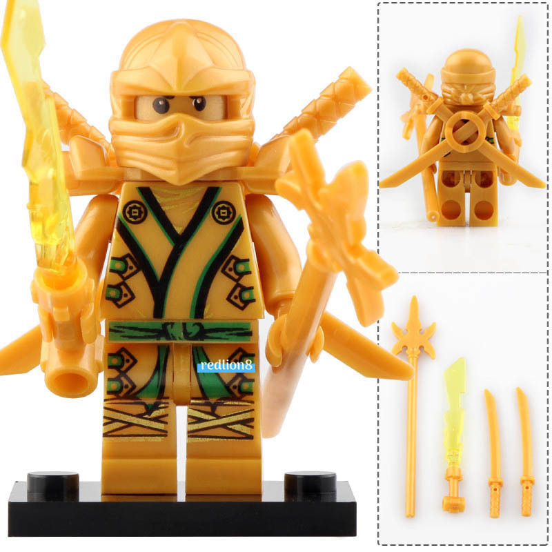 Golden Ninja Ninjago Minifigures Lego Compatible Toys