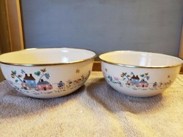 2 Heartland Village Enamelware Mixing Bowls Free Shipping - $29.69