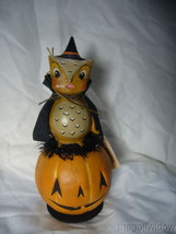 Bethany Lowe Hoot Owl on Jack O Lantern Halloween Piece image 1