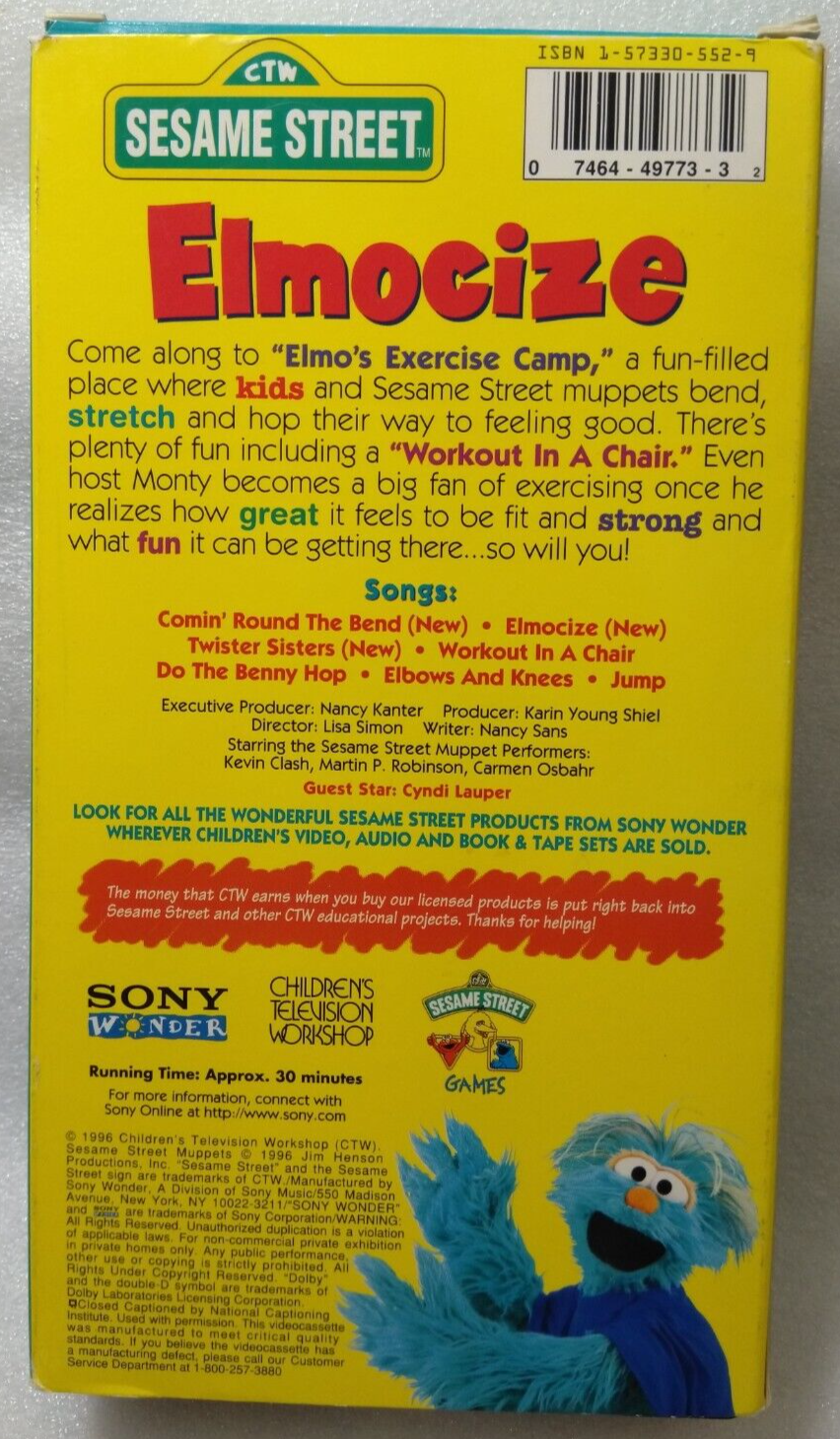 Vhs sesame street elmocize vhs 1996 vhs tapes