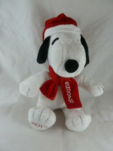 Christmas Peanuts Snoopy Plush Toy 2015 Embroidered Name and date with m... - $14.84