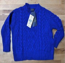 $65.00 Ralph Lauren Cable-Knit Sweater Deep Royal Blue, Size 5 - $43.97