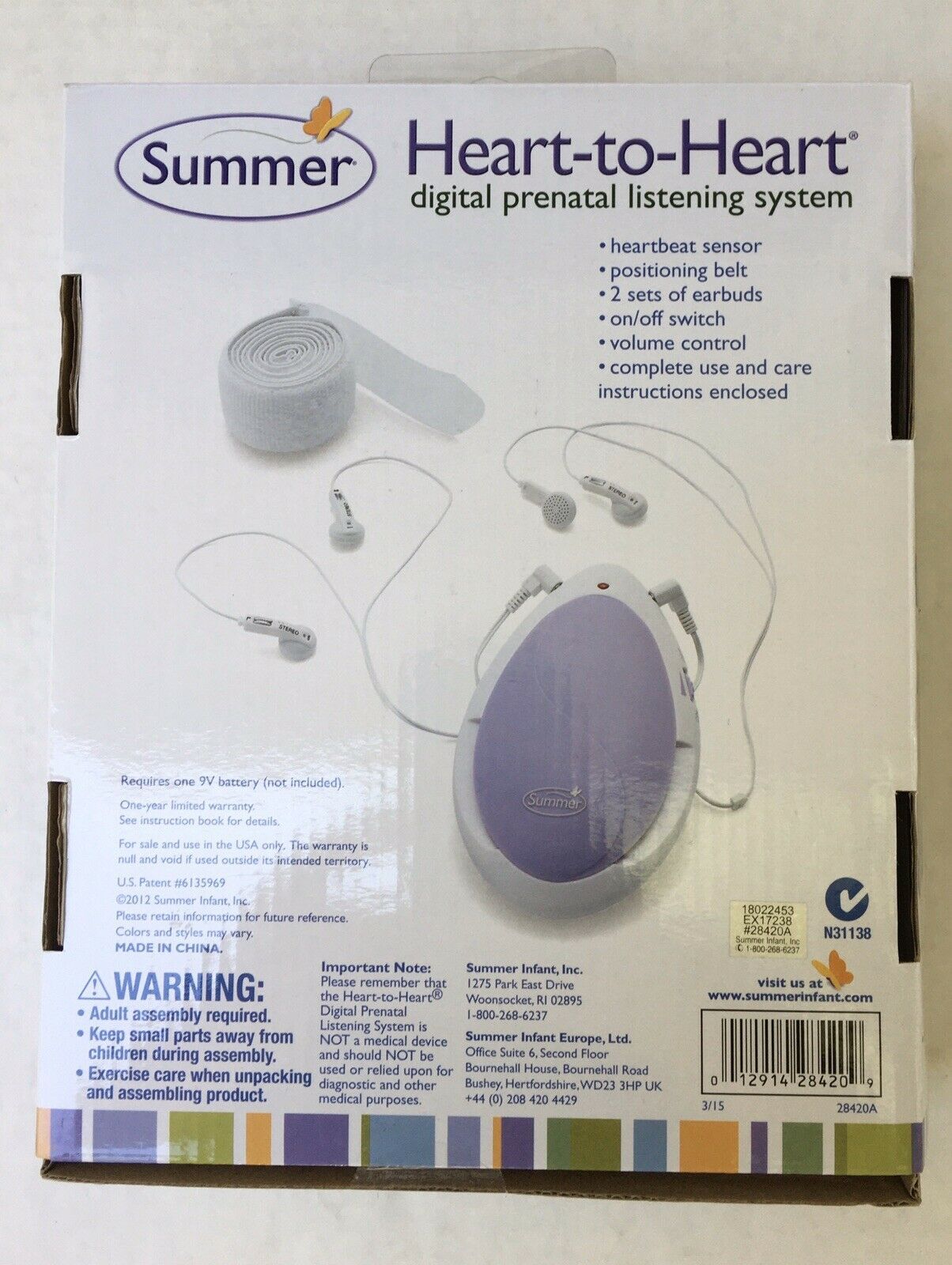 summer heart to heart digital prenatal listening system