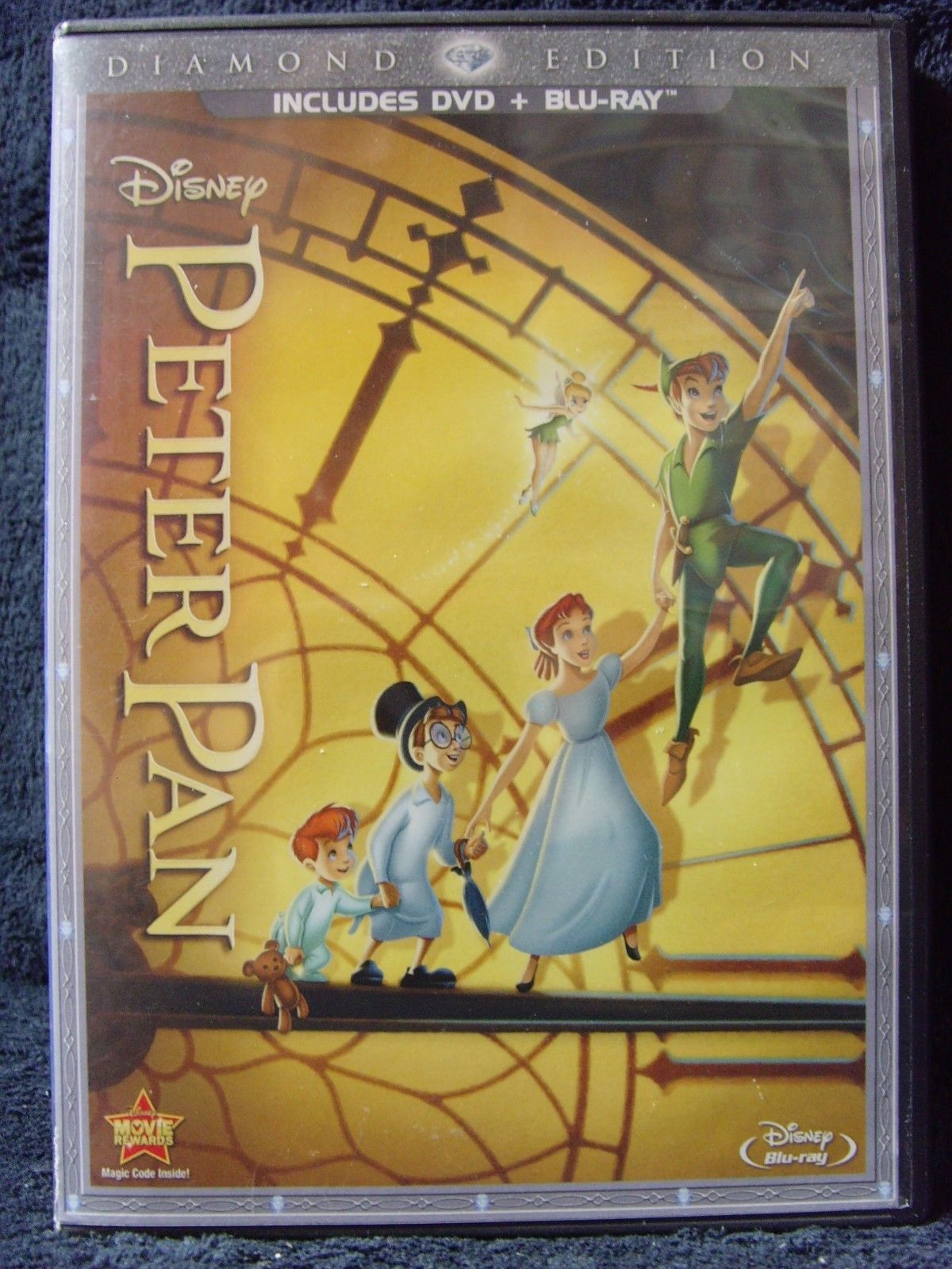 Disney•Peter Pan (Blu-ray/DVD, 2013, 2-Disc Set, Diamond Edition) No ...