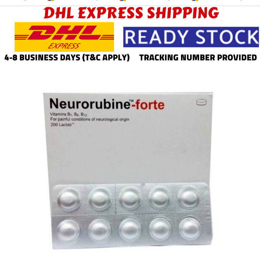 Neurorubine Forte With Vitamin B1, B6, B12 For Nerves 100s FAST SHIPPING Vitamins & Minerals