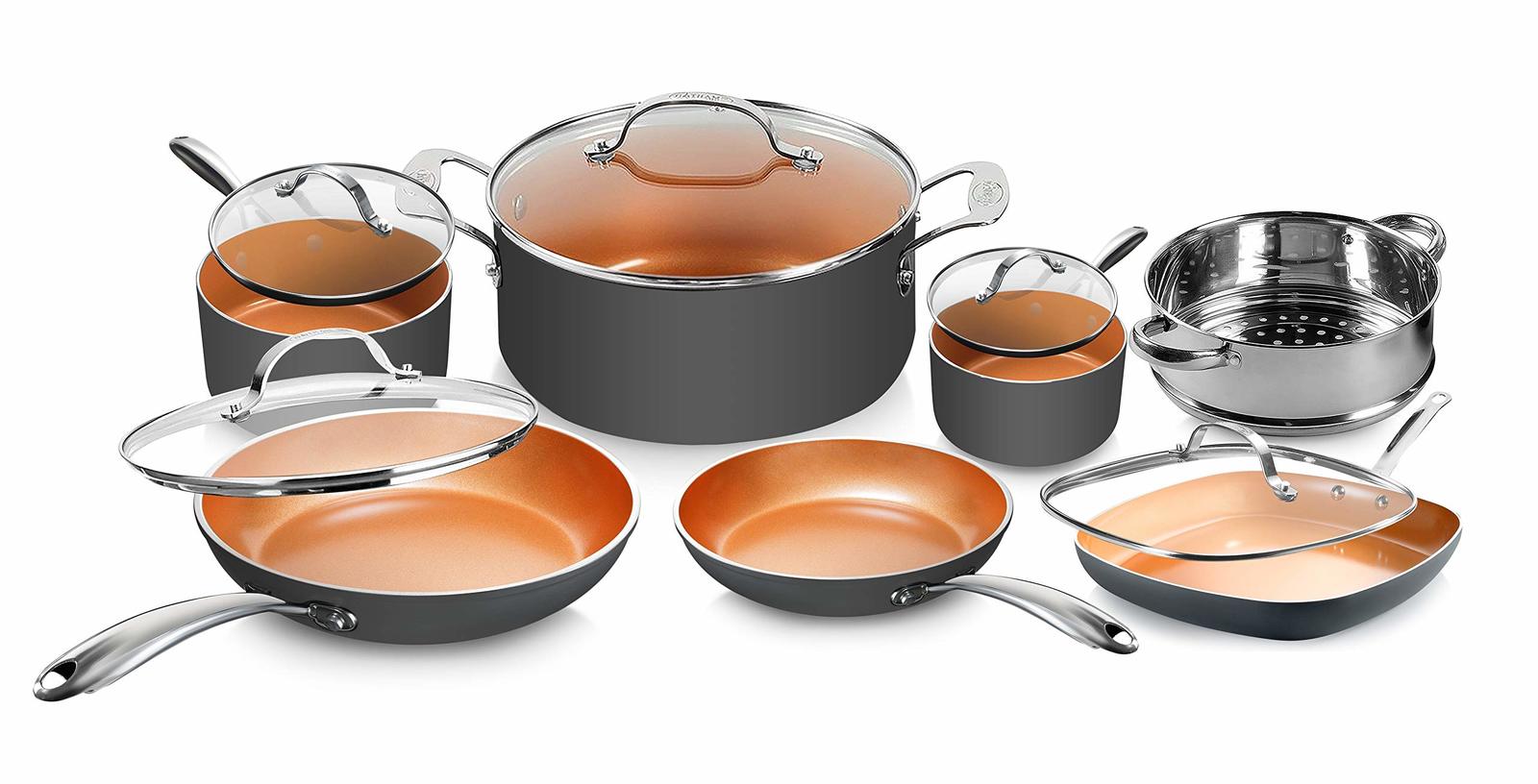 ceramic coated pots and pans set