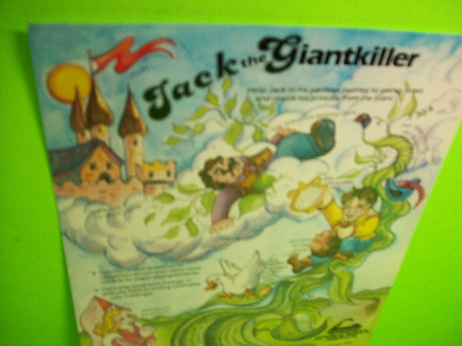 JACK THE GIANT KILLER 1982 Original NOS Video Arcade Game Flyer RARE 1