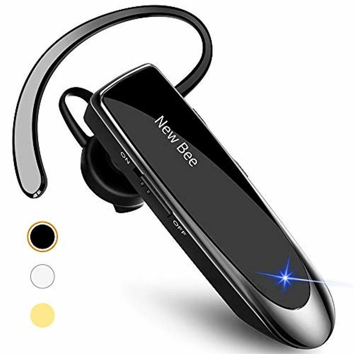 New Bee Bluetooth Earpiece V5.0 Wireless Handsfree Headset 24 Hrs